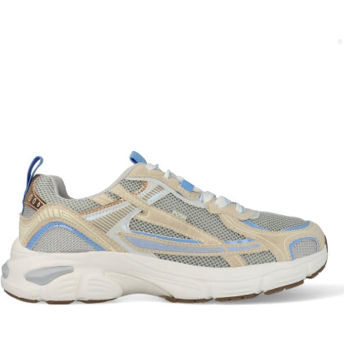 POSH by Poelman HARPER Dames Sneakers - Wit met blauwe combinatie