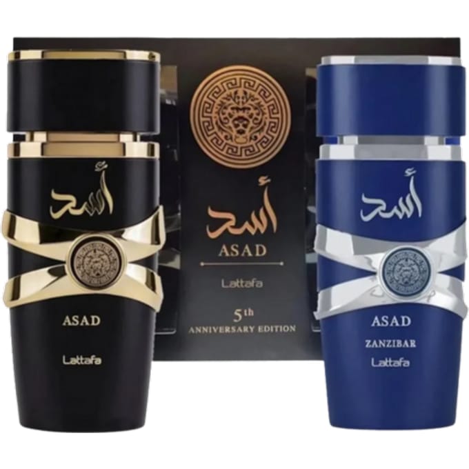 Lattafa Asad 5th Anniversary Giftset 2 pcs - Asad 100 ml + Zanzibar 100 ml EDP
