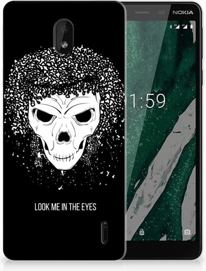 Silicone Back Case Nokia 1 Plus Skull Hair