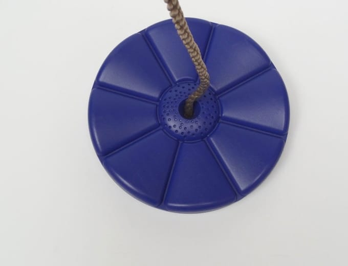 Schommeldisk in kunststof diam. 280x40 mm pp-touw geel Hermic