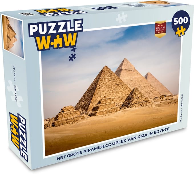 Puzzel Het grote Piramidecomplex van Giza in Egypte - Legpuzzel - Puzzel 500 stukjes