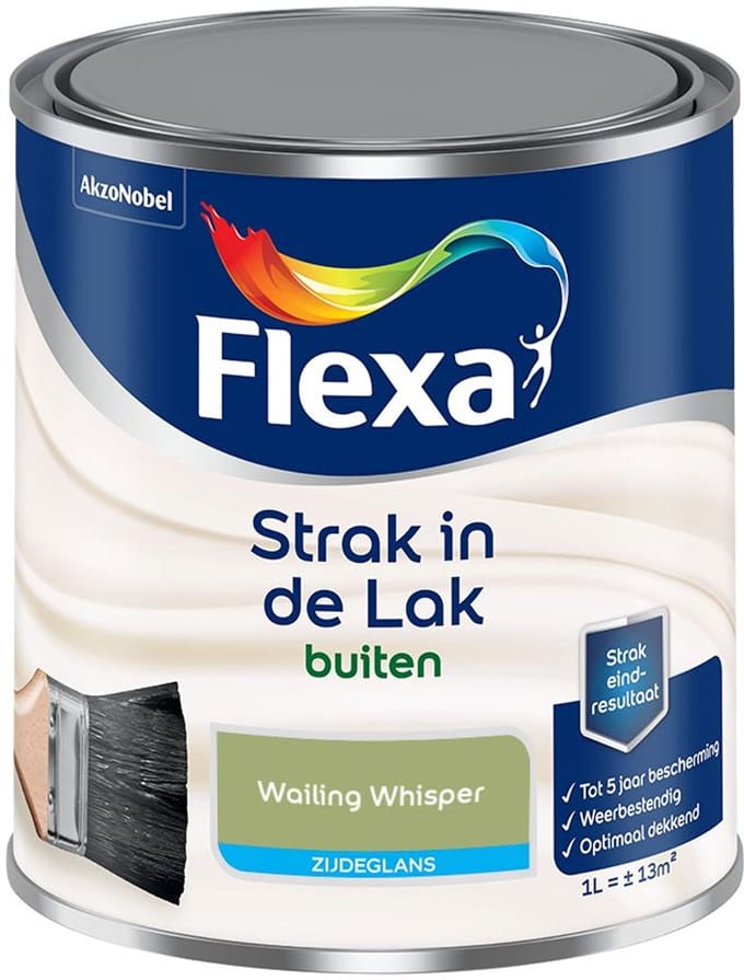 Flexa - Strak In De Lak Buitenlak Zijdeglans - Wailing Whisper - Mengverf - 1 L