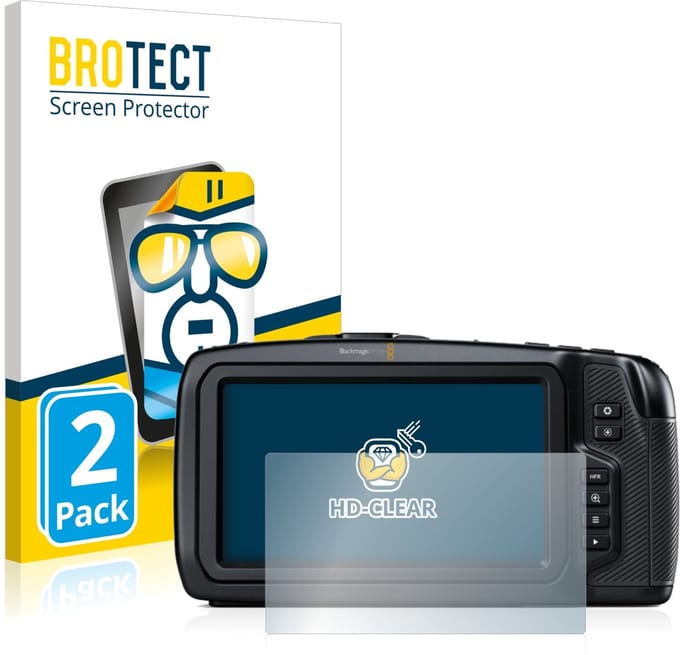 BROTECT - Screenprotector voor Blackmagic Pocket Cinema Camera 6K - Folie Beschermfolie transparant 2 Stuks