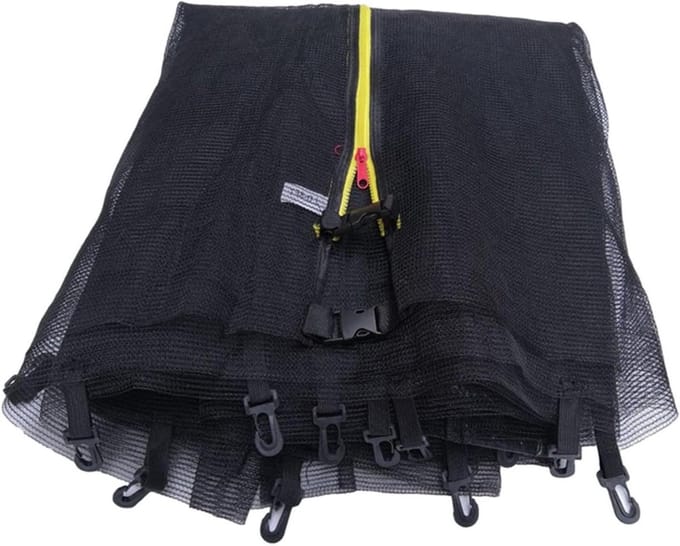 Trampoline Veiligheidsnet - Springnet - Veilig Springen - Ademend Nylon Materiaal - 24 Meter - Zwart