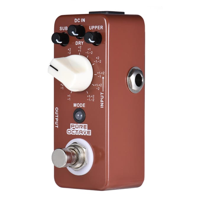 MOOER PURE OCTAVE Mini Octaaf Gitaareffectpedaal 11 Octaafmodi True Bypass Volledig metalen omhulsel brown