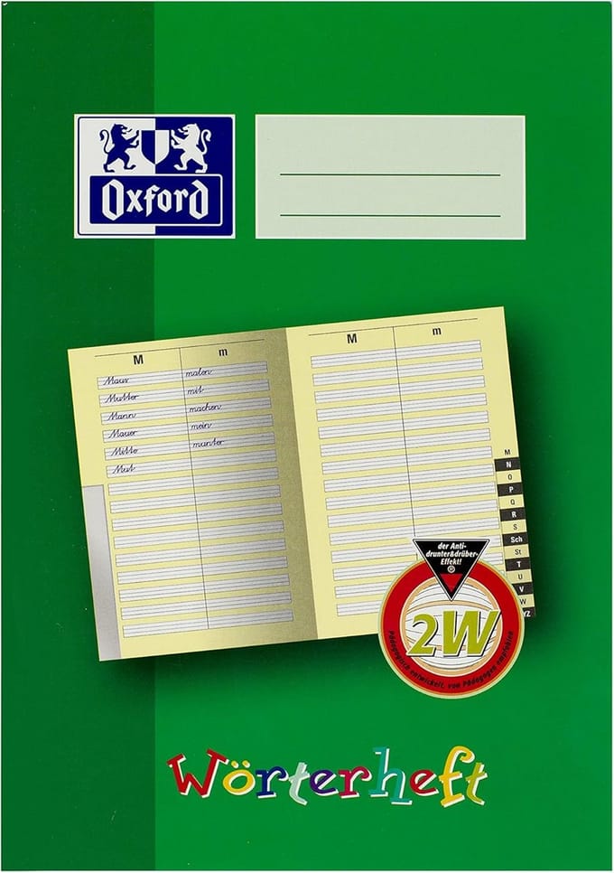 Woordenboek SCHRIFT LINATUUR 2W A5 GROEN 28 BLADZIJDEN