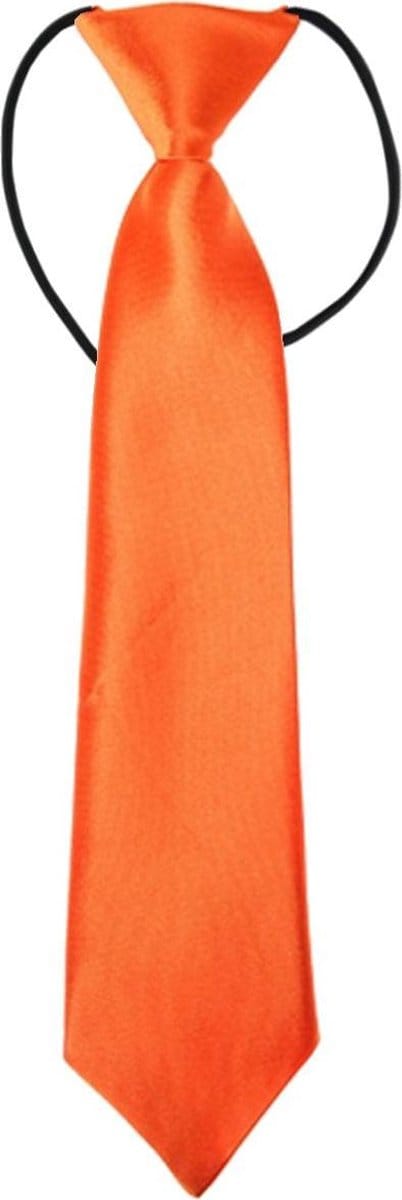 Fako Fashion - Kinderstropdas - Kinder Stropdas - Jongens Stropdas - Das - Effen - Elastiek - Oranje