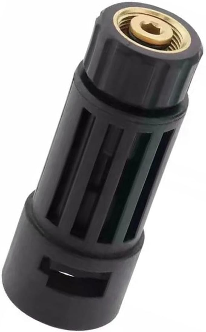 Connector Adapter - Verloopstuk Hogedruk - Hogedruk Koppelen - M22 Binnendraad - 11 x 11 x 4 cm - Zwart