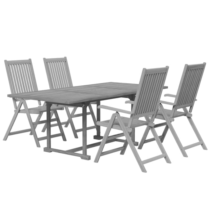 vidaXL - 5-delige - Tuinset - massief - acaciahout