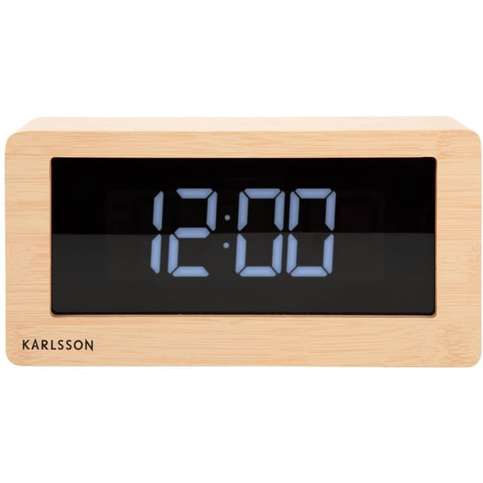 Karlsson Tafelklok Boxed - Licht Hout - 25x7x12,5cm - Scandinavisch,Modern
