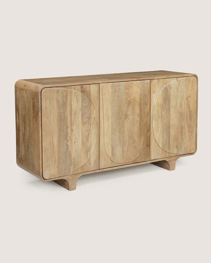 Dressoir 160 cm Mangohout – 3 Deuren – Modern Design
