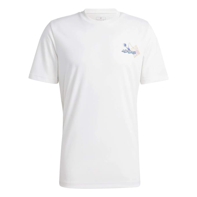 adidas T-shirt Heren - White - Polyester - Maat L