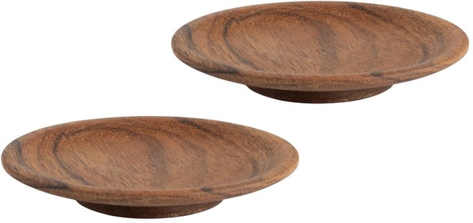 Pure Acacia Wood Tapasbordje 10 cm set van 2