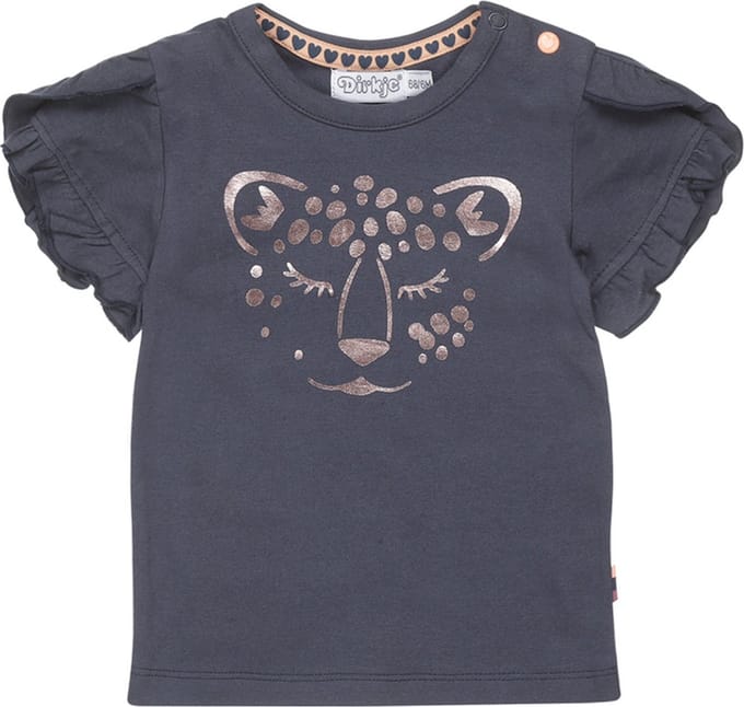 Dirkje-Girls T-shirt ss-Dark blue - maat 86