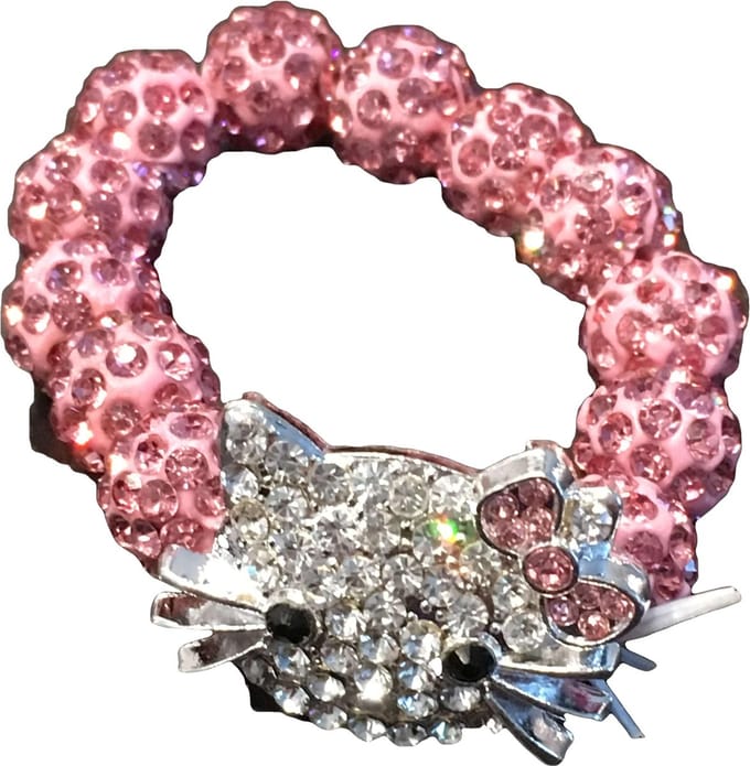Petra's Sieradenwereld - Kinderarmband poes roze