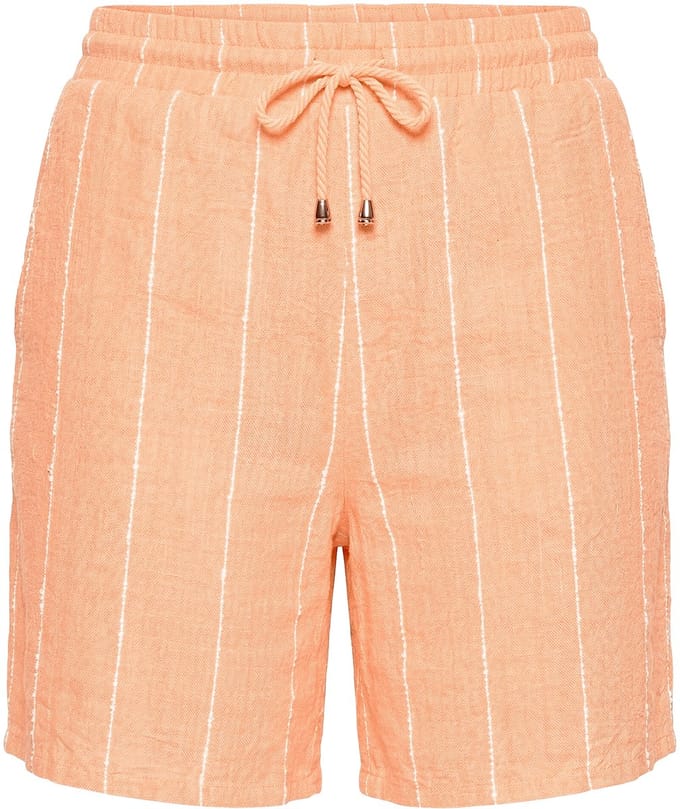 Studio Untold - Dames - Shorts wijde pijpen strepen structuur - Oranje - Maat 48