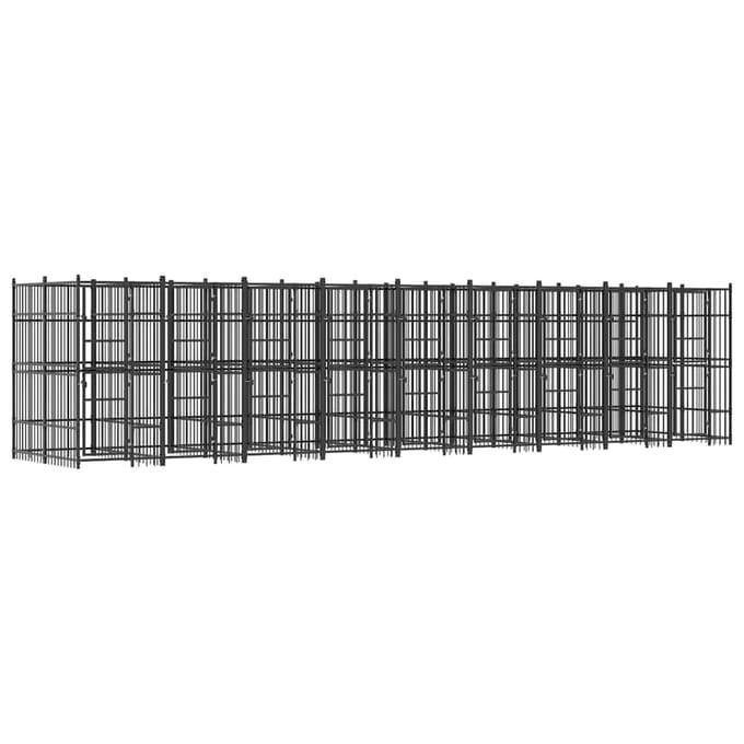 vidaXL - Hondenkennel - 16,59 - m² - staal