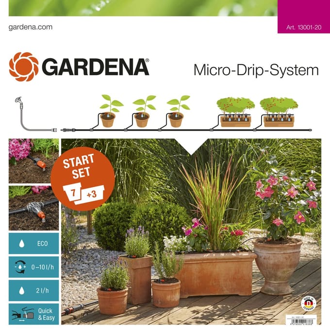 Gardena Micro Drip Startset M Voor Bloempotten Automatische Bewatering Terras