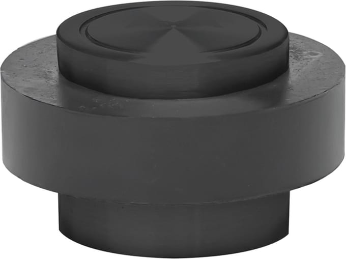 AXA Deurstopper (model FS48) Mat zwart RVS met rubber: Vloermontage.