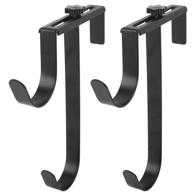 2 stuks Zwembadstok Hanger Verstelbare Metalen IJzeren Zwembadstok Haak Hanger Zwembadaccessoires voor Zwembadstokken gray