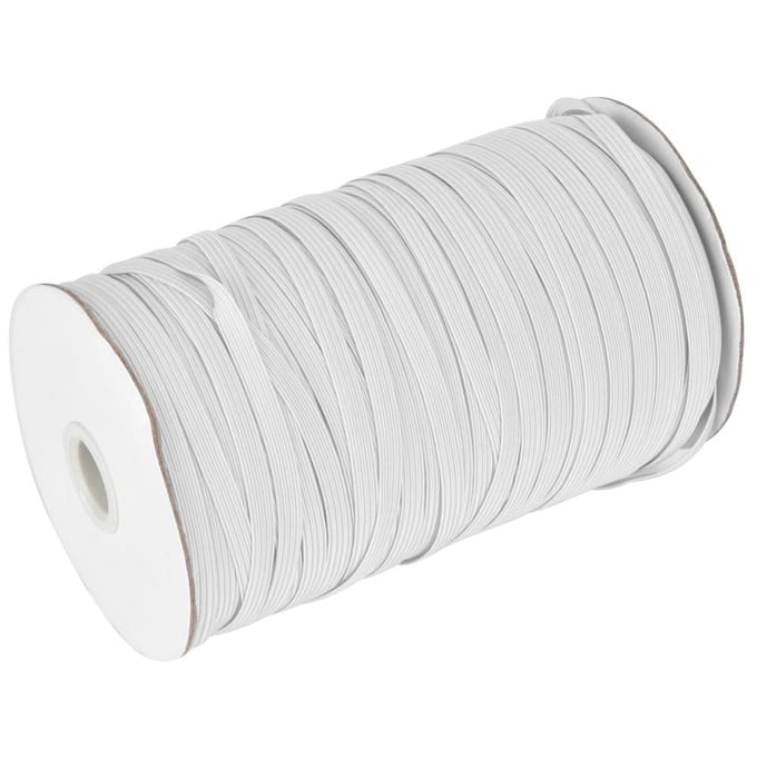 200 Yards Rol Elastisch Band Hoge Elasticiteit Multifunctioneel voor Beschermende Kleding 6mm BreedteWit white