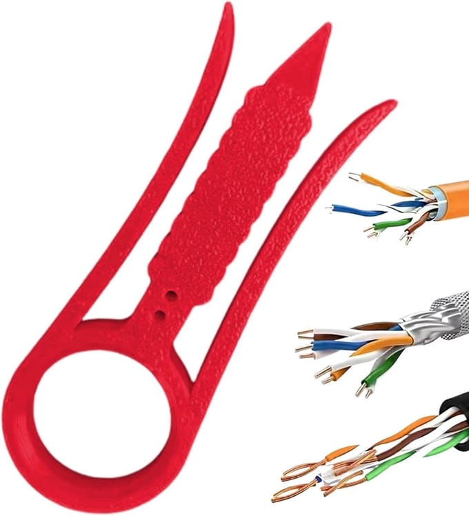 Kabelstriptang Draadstripper - Krimper Scheider - Bedrading Monteren - Flexibele Aanpassing - Mini Formaat - Rood