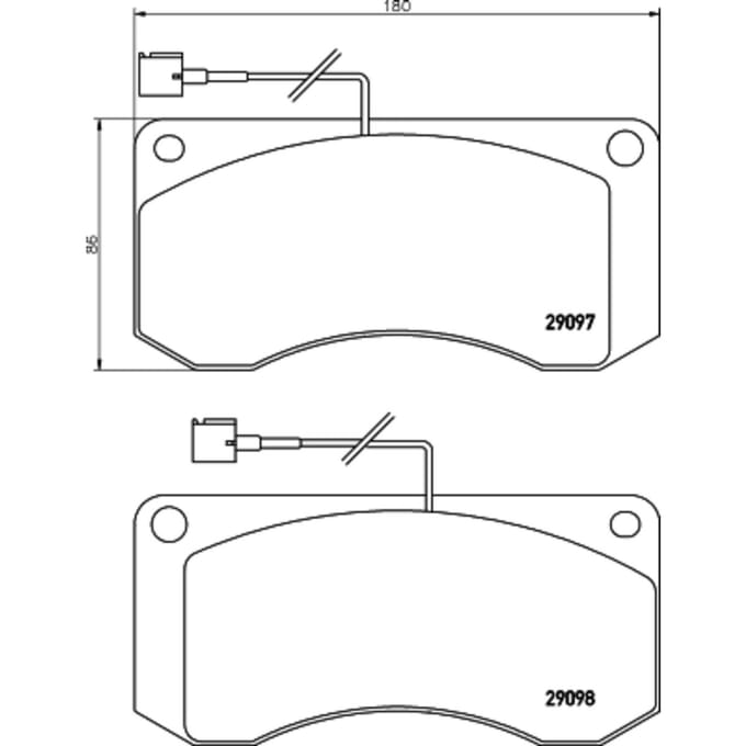 Remblokset TEXTAR 2909702, voor