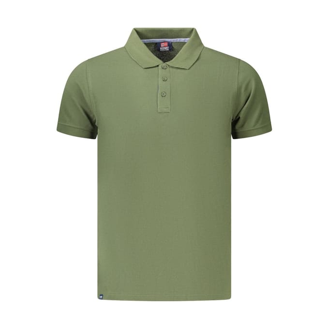 Noorwegen 1963 Verde Katoenen Heren Polo