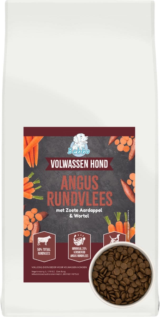 Bebbo Hondenbrokken - RUND ANGUS - 6 KG