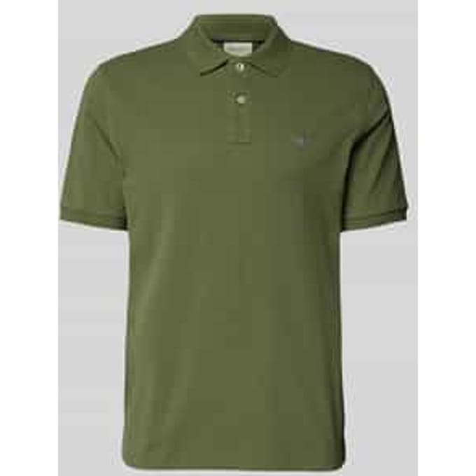 Slim Fit poloshirt met logo-stitching