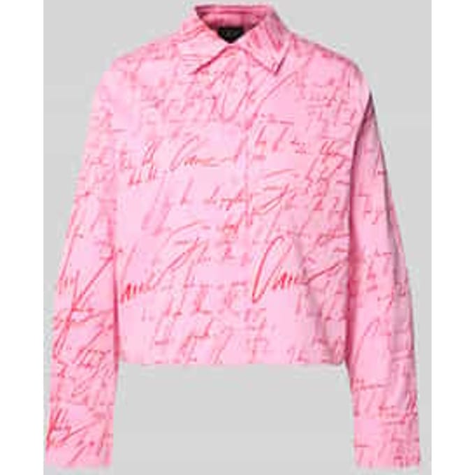 Regular fit overhemdblouse van katoenmix