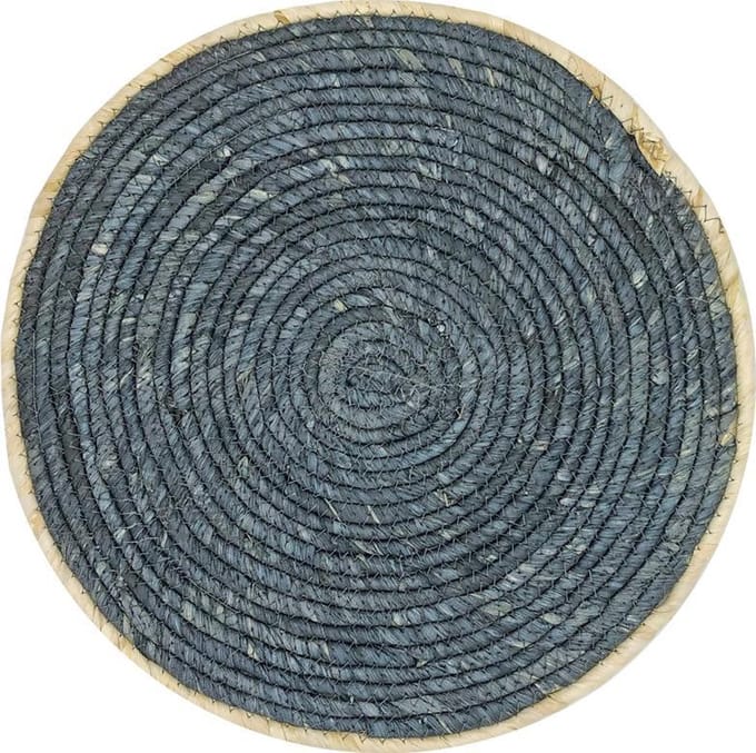 Lavandoux - Zeegras Placemats - Rond - Bohemian - ø40cm - Grijs - Set van 4