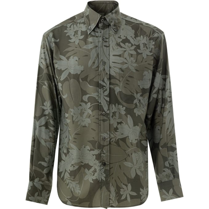 Bloemen Print Shirt in groen Tom Ford