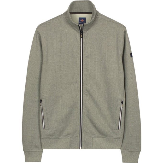Baileys Vest Sweat Texture Zip Yarn Dyed Jacquard Interlock Soft Green / male