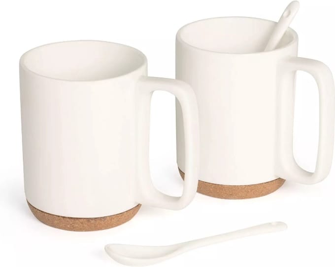 Milky - set Koffie mokken - Italiaans porselein - wit