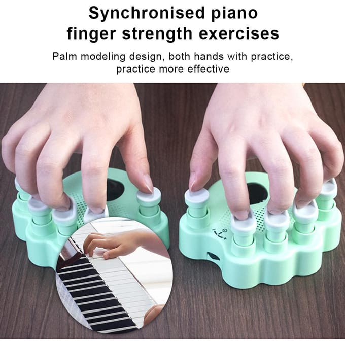 2 Stuks Piano Handvorm Corrector Handversterker Houding Correctie Gereedschap Piano Accessoires Ingebouwde Geluidsbron Met zwart