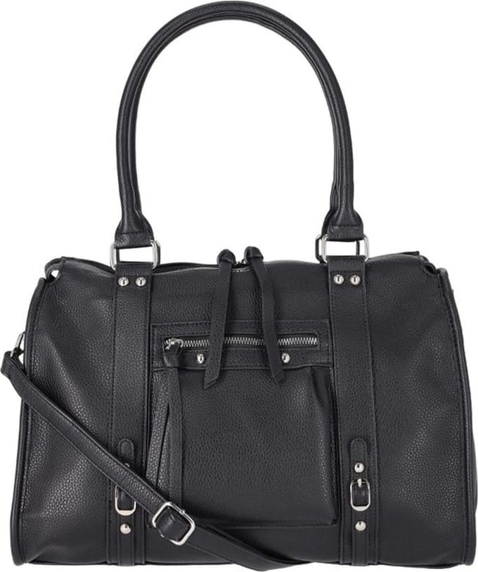 Flora & Co Isabella Grote Schoudertas Dames - Imitatieleer - Zwart