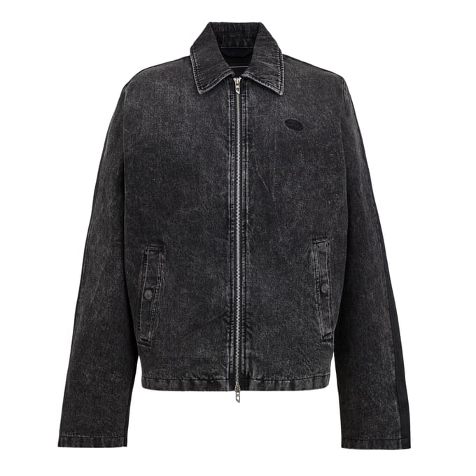 Diesel Heren Stone Wash Bomberjack (Zwart)