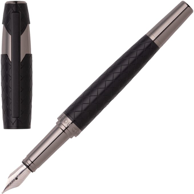 Hugo Boss - HSS2522A - Vulpen - zwart/groen - Chevron
