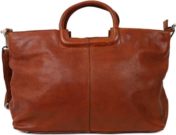 Bear Design Jasmijn L Leren Handtas - Cognac