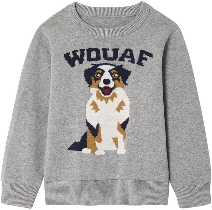 Vertbaudet Trui met ronde hals en hond