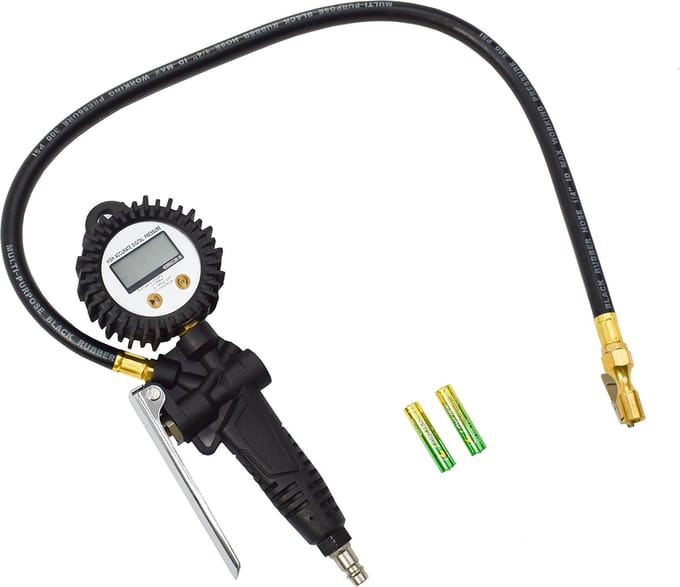 Pump'in - pistool met manometer - digitaal manometer - opblaaspistool - max 18 bar