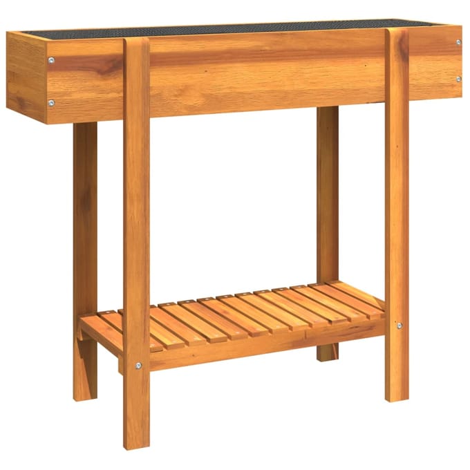 vidaXL - Plantenbak - verhoogd - 90x30x75 - cm - massief - acaciahout