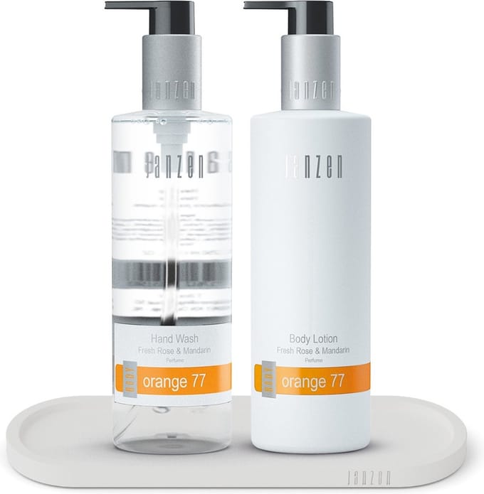 JANZEN Hand Care Set Orange 77 + Luxury Tray White