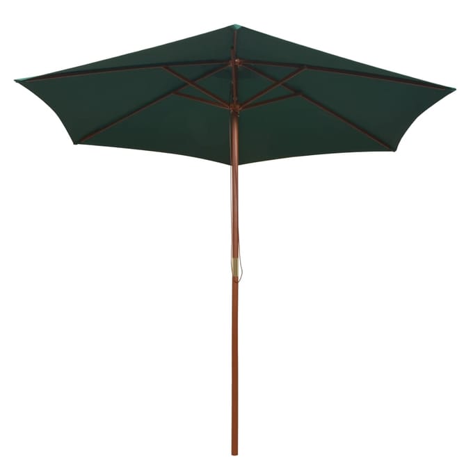 vidaXL - Parasol - 270x270 - cm - houten - paal - groen
