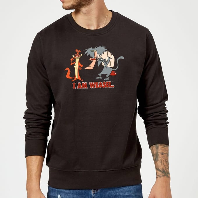 I Am Weasel Characters Sweatshirt - Black - S