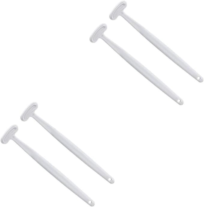 Tongreiniger Set - Mondverzorging Tools - Frisse Adem - 3-Laags Schraper - 4 Stuks - Wit