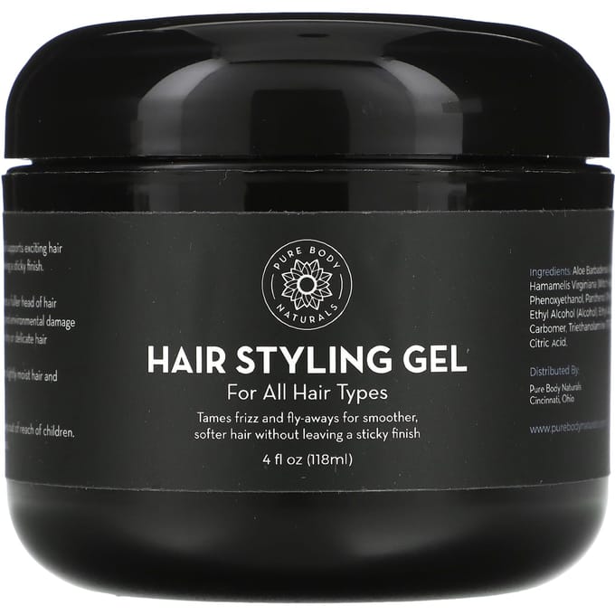 Pure Body Naturals, Haargel, 4 fl oz (118 ml) black