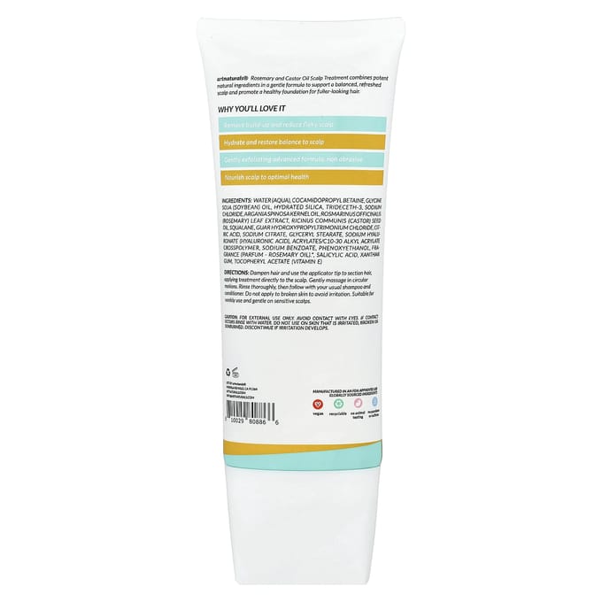 Rozemarijn + Ricinusolie Hoofdhuidbehandeling, Alle Haartypes, 200 ml (7 fl oz) white