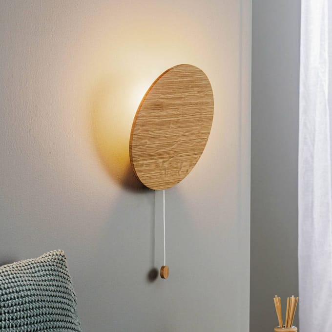 Nowodvorski Lighting Wandlamp Minimal van eikenhout